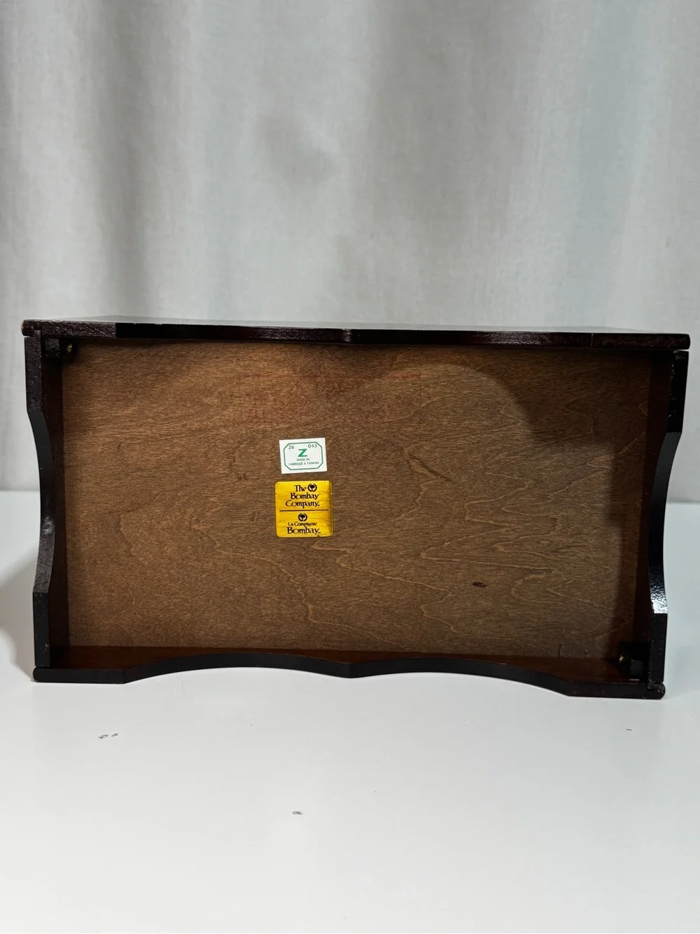 Small Wooden Rack by The Bombay Company 2 Compartments  Organizer Storage Decor